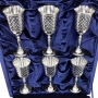 Набор серебряных рюмок для водки или коньяка "Алмазная грань-2" (6 шт) (объем 1 рюмки 50 мл) - фото 1