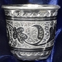 Серебряная стопка для водки или коньяка "Прибой" (объем 40 мл) - фото 1
