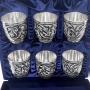 Набор серебряных стаканов "Вернисаж" (6 шт) (объем 1 стакана 230 мл) - фото 2
