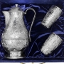 Серебряный набор для воды или вина без чернения "Вавилон-6" (4 предмета) - фото 7