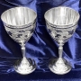 Набор серебряных бокалов "Сияние" (2 шт) (объем 1 бокала 150 мл) - фото 1