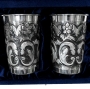 Набор серебряных стаканов "Кардинал-3" (2 шт) (объем 1 стакана 220 мл) - фото 1