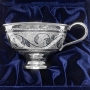 Серебряная чашка чайная с блюдцем "Эрида" (2 предмета) (объем 170 мл) - фото 3