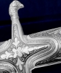 Серебряная двусторонняя сабля с гравировкой, чеканкой и горячей чернью "Персей-2" работа известного мастера Гаджи Абакарова - фото 6