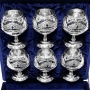 Набор серебряных бокалов "Граф" (6 шт) (объем 1 бокала 180 мл) - фото 1
