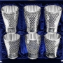 Набор серебряных стаканов "Фантазия-2" (6 шт) (объем 1 стакана 330 мл) - фото 1