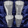 Набор серебряных стаканов "Фантазия-2" (4 шт) (объем 1 стакана 330 мл) - фото 1