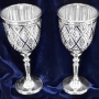 Набор серебряных рюмок для водки или коньяка "Грани-2" (2 шт) (объем 1 рюмки 50 мл) - фото 1
