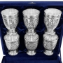 Набор серебряных стаканов "Оазис" (6 шт) (объем 1 стакана 250 мл) - фото 1
