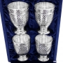 Набор серебряных стаканов "Оазис" (4 шт) (объем 1 стакана 220 мл) - фото 1