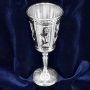 Серебряная рюмка для водки или коньяка "Листопад-2" (объем 50 мл) - фото 1