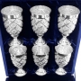 Набор серебряных стаканов "Белая ночь-2" (6 шт) (объем 1 стакана 310 мл) - фото 1