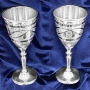 Набор серебряных рюмок для водки или коньяка "Осень-4" (2 шт) (объем 1 рюмки 45 мл) - фото 1