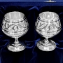 Набор серебряных бокалов для коньяка "Граф-2" (2шт) (объем 1 бокала 190 мл) - фото 1