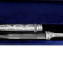 Серебряный двусторонний кинжал с гравировкой, чеканкой, чернением и каленой сталью "Самурай-4" - фото 3