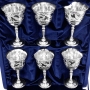 Набор серебряных рюмок для водки или коньяка "Венера" (6 шт) (объем 1 рюмки 60 мл) - фото 2
