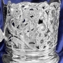 Набор серебряных подстаканников с хрустальными стаканами "Тибет-2" - фото 6