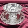 Набор серебряных чашек чайных с блюдцами "Байкал-2" (12 предметов) (объем 1 чашки 130 мл) - фото 5