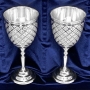 Набор серебряных бокалов "Камелот-2" (2 шт) (объем 1 бокала 180 мл) - фото 1