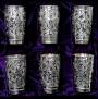 Набор серебряных стаканов "Эскиз-2" (6 шт) - фото 1