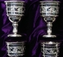 Набор серебряных рюмок для водки или коньяка "Идилия-2" (6 шт) (объем 1 рюмки 30 мл) - фото 2