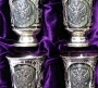 Набор серебряных стопок для водки или коньяка "Держава" (6 шт) - фото 2