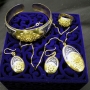 Комплект серебряный "Кубачи" (5 предметов) золотое покрытие - фото 4