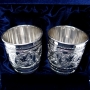 Набор серебряных стаканов "Кубачи-2" (2 шт) (объем 1 стакана 250 мл) - фото 1