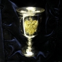 Серебряная рюмка для водки или коньяка с позолоченным гербом России "Патриарх"    - фото 4