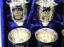 Набор серебряных стопок для водки или коньяка с позолоченным гербом России "Кардинал" (6 шт) - фото 2