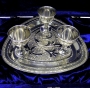 Набор серебряных рюмок для водки или коньяка с подносом "На троих" (4 предмета) - фото 3
