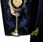 Серебряный бокал с позолоченным гербом России "Символ" (объем 330 мл) - фото 4