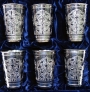 Набор серебряных стаканов "Кристалл" (6 шт) (объем 1 стакана 220 мл) - фото 1