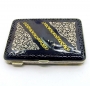 Серебряный портсигар ручной работы с вставками из чистого золота 999 пробы "Падишах" - фото 2