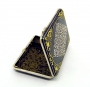 Серебряный портсигар ручной работы с вставками из чистого золота 999 пробы "Падишах" - фото 4