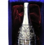 Серебряная бутылка для водки или коньяка "Гурман" - фото 2