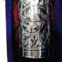 Серебряная бутылка для водки или коньяка "Гурман" - фото 3