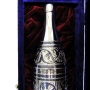 Серебряная бутылка для водки или коньяка "Монарх" - фото 1