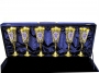 Эксклюзивный набор серебряных бокалов с золотым покрытием и горячей эмалью "Микеланджело" (авторская работа) - фото 1