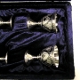 Набор серебряных рюмок для водки или коньяка "Встреча" (4 шт) (объем 1 рюмки 45 мл) - фото 1
