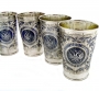 Набор серебряных стаканов с гербом "Сибирь" (2 шт) - фото 2
