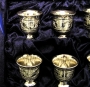 Набор серебряных стопок для водки или коньяка "Сибиряк" (6 шт) - фото 1