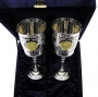 Набор серебряных бокалов с позолоченным гербом России "Патриарх-3" (2 шт) - фото 1