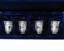 Набор серебряных стопок для водки или коньяка "Звездный-2" (4 шт) (объем 1 стопки 50 мл) - фото 1