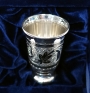 Серебряная стопка для водки или коньяка "Рандеву" (объем 50 мл) - фото 1