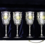 Набор серебряных бокалов с позолоченным гербом России "Патриарх" (6 шт) - фото 1
