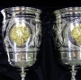 Набор серебряных бокалов с позолоченным гербом России "Патриарх" (6 шт) - фото 2