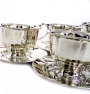 Серебряный набор чашек "Аристократ" (12 предметов) (объем 1 чашки 200 мл) - фото 3