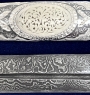 Серебряный кинжал со слоновой костью и Дамасской сталью "Дамаск-2" - фото 7