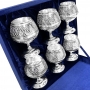 Набор серебряных бокалов для коньяка "Виллис" (6 шт) (объем 1 бокала 180 мл) - фото 2